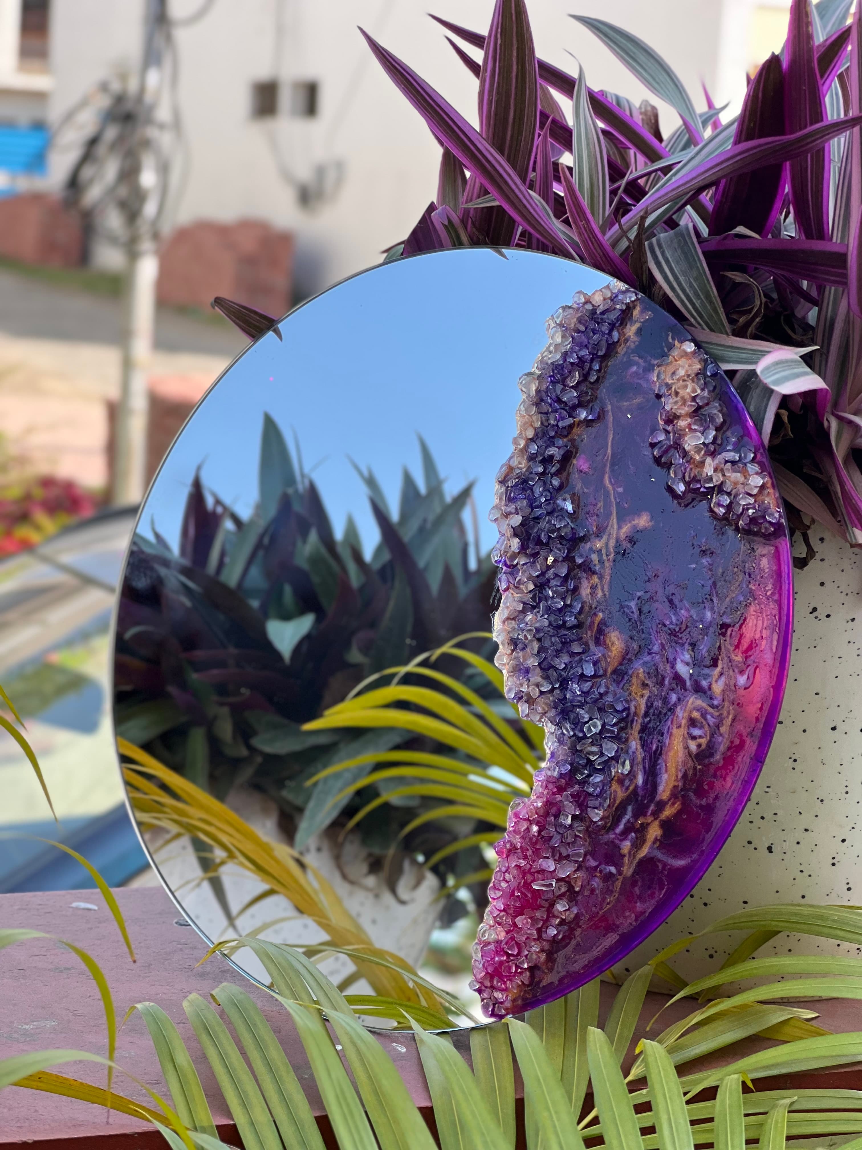 Velvet Nebula Crystal Mirror