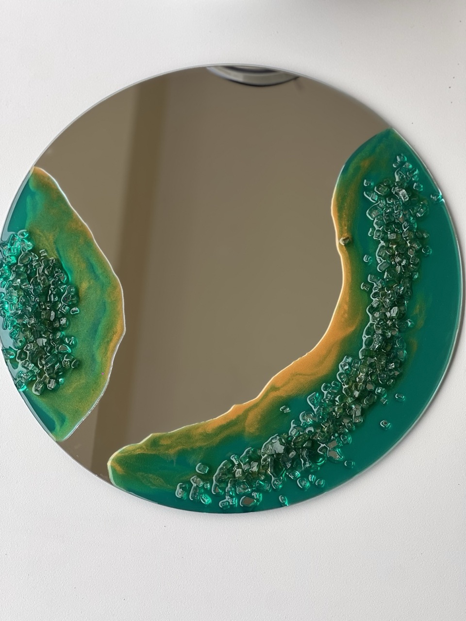 Emerald Geode Art mirror, image 1